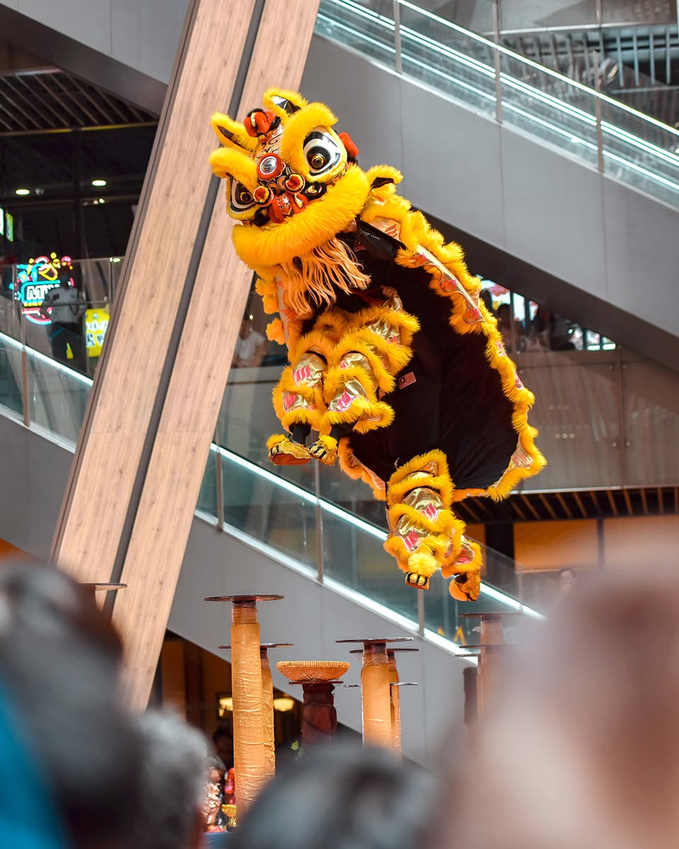 The intricate details of a ceremonial dragon dance