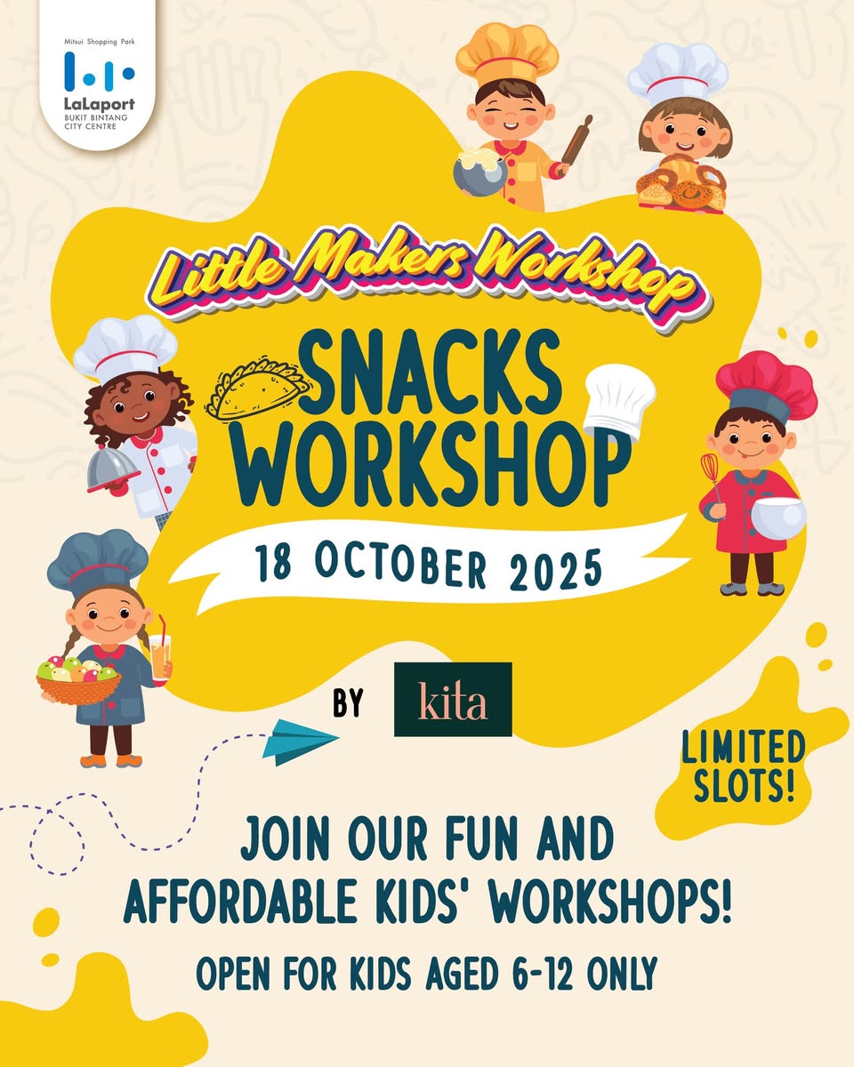 Children happily engaged in a cooking activity at the Little Makers Workshop.