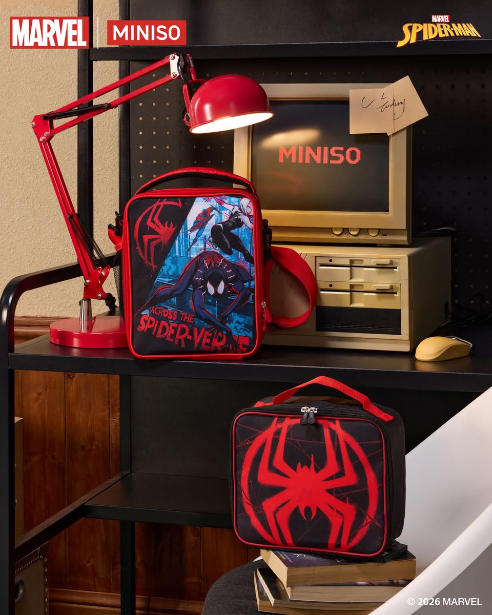 Spider-Man lunch bag and lunch box at MINISO