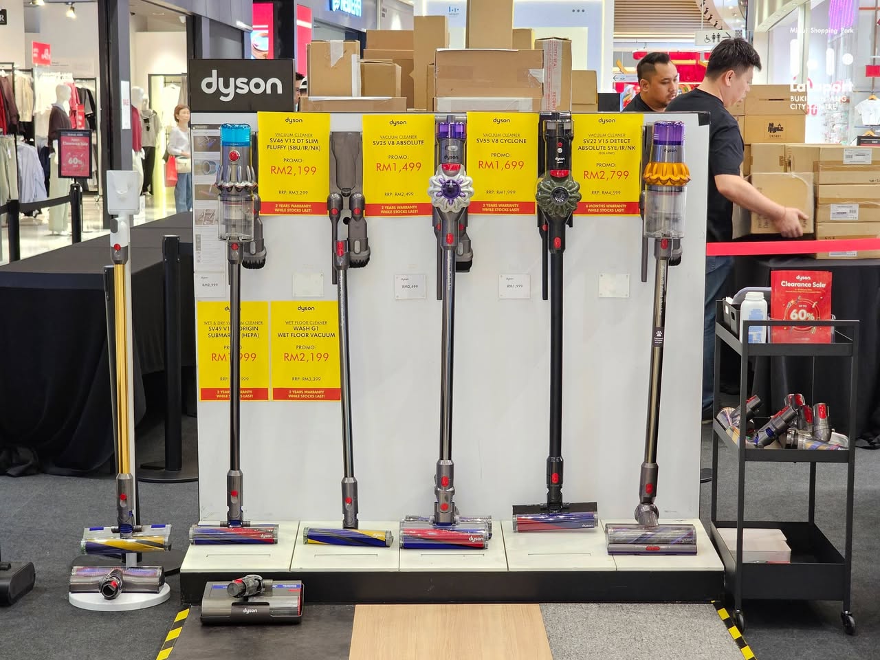 Shoppers exploring the Dyson clearance sale