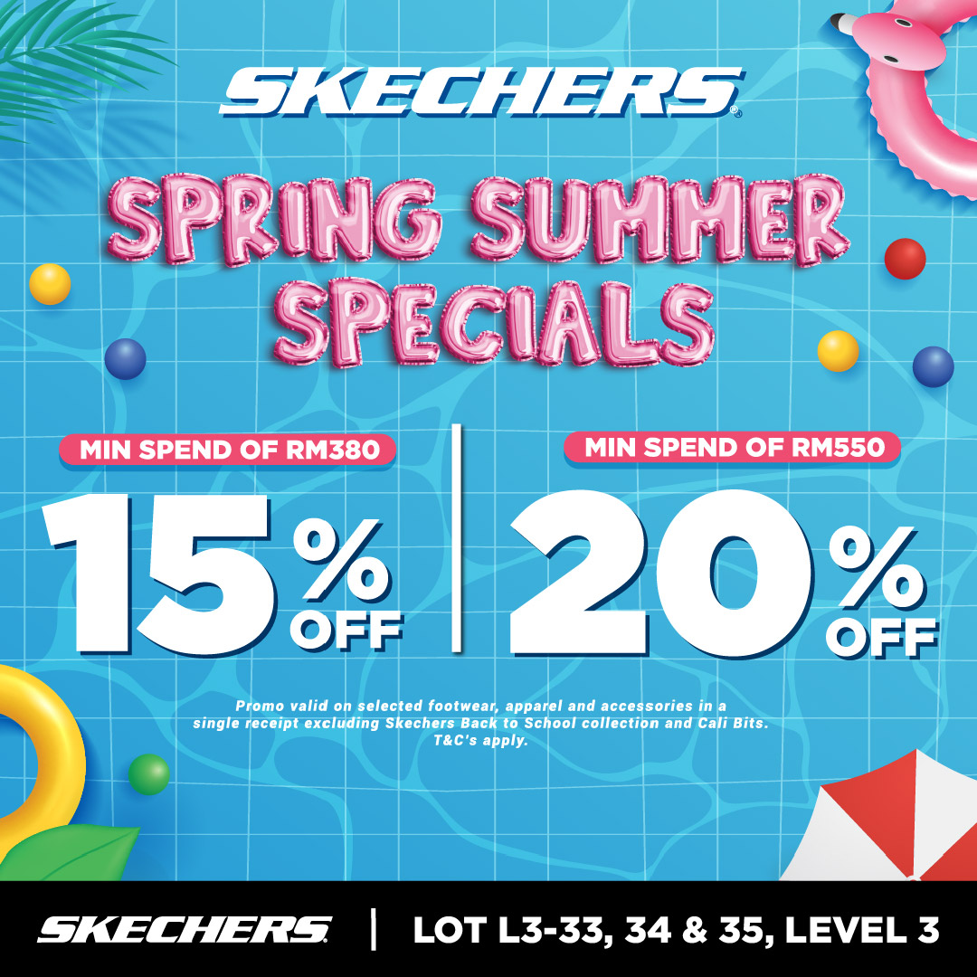 Skechers Spring Summer collection featuring seasonal footwear and apparel