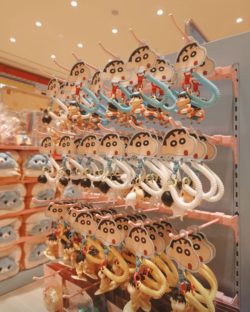 A close-up of adorable MINISO FRIENDS character products