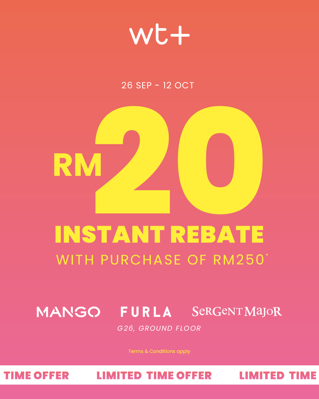 Promotional image showcasing an instant rebate offer on shopping.