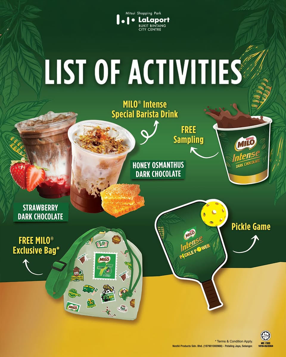 Attendees enjoying activities at the MILO Intense Dark Chocolate Roadshow