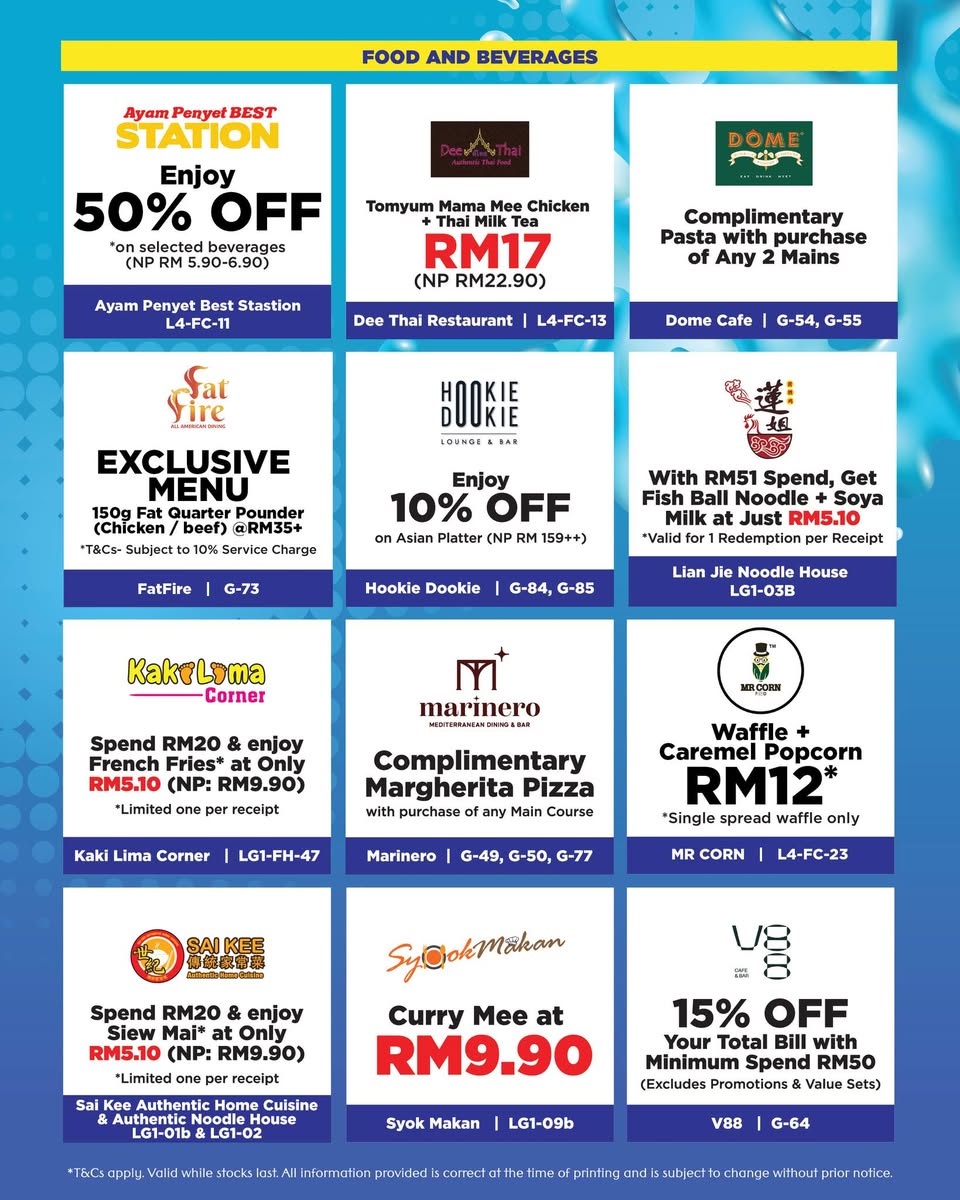 Lucky dip prizes and cash vouchers
