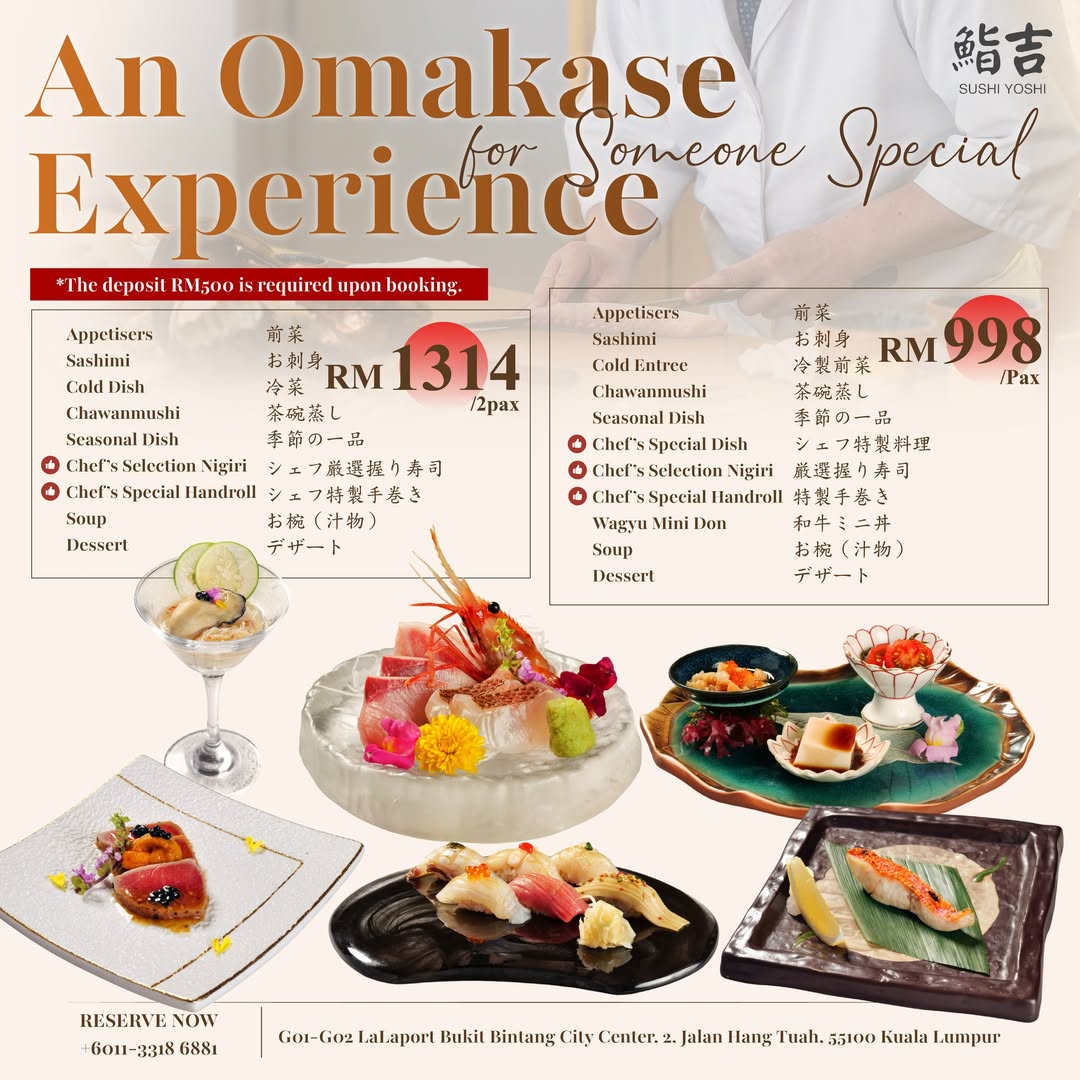 Exquisite Japanese Omakase presentation at Sushi Yoshi