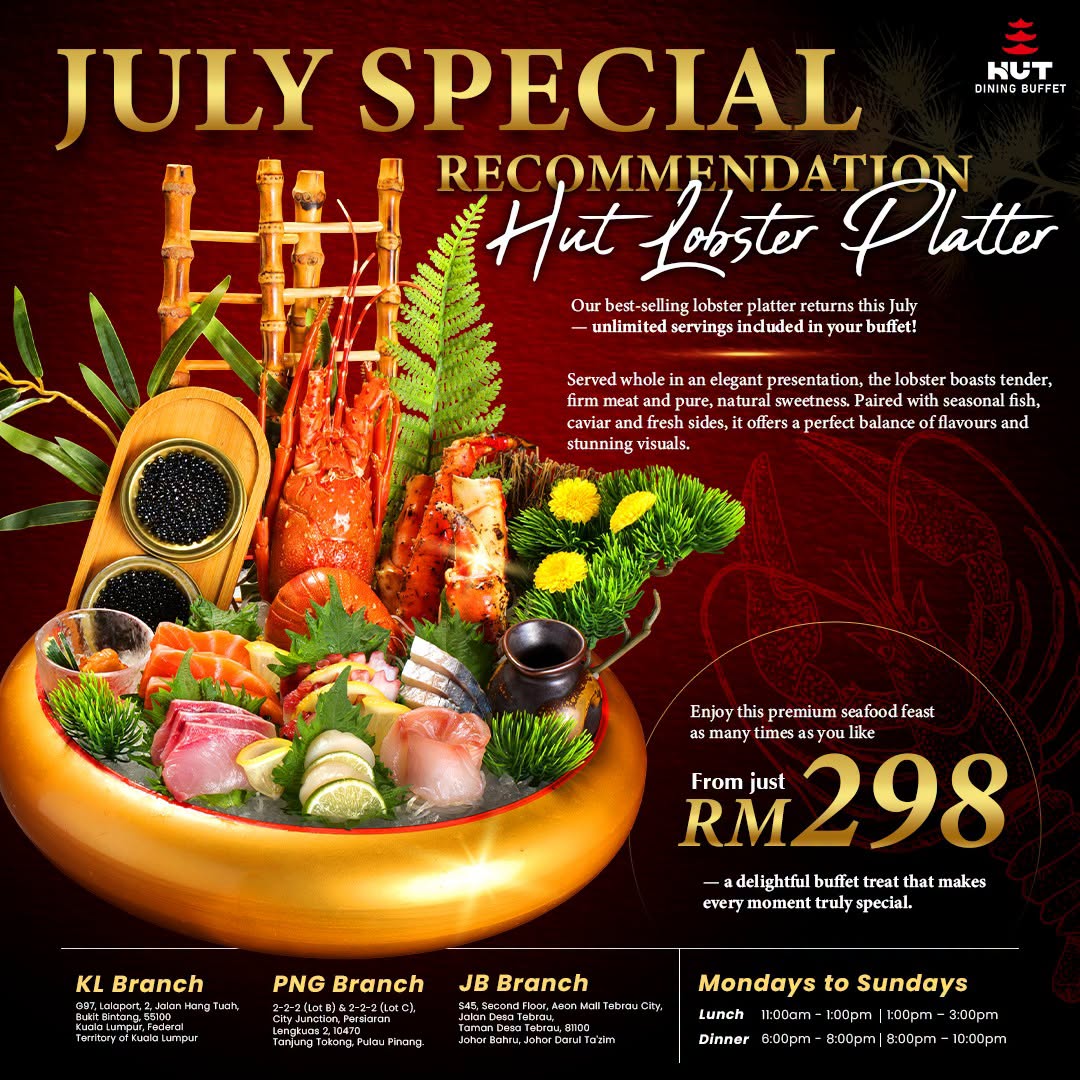 Hut Dining Buffet Hut Lobster Platter July promotion at LaLaport BBCC