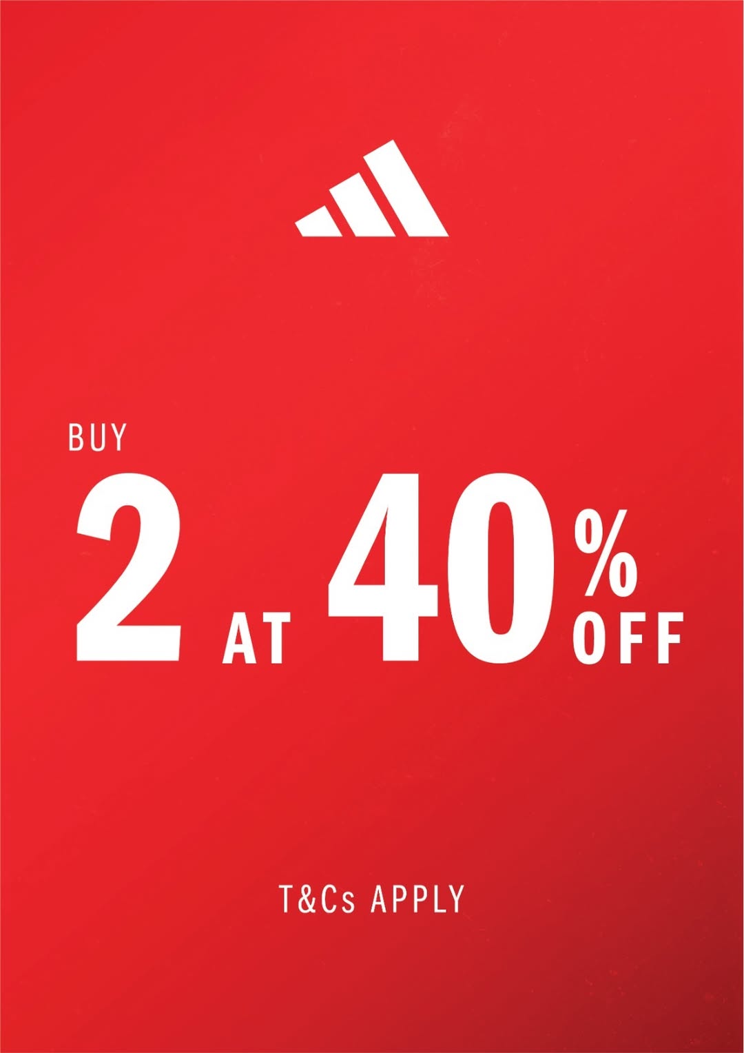 Adidas 40% Off Sale Promotion