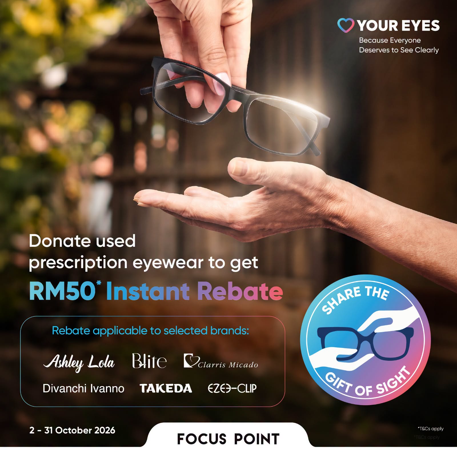 Focus Point World Sight Day promotion at LaLaport BBCC