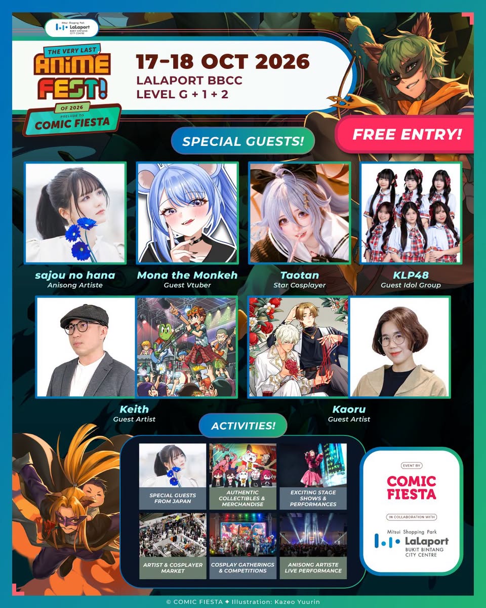 Special guests at The Very Last Anime Fest 2026
