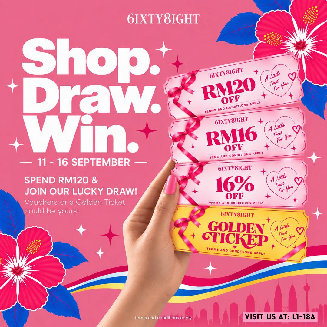 Malaysia Day lucky draw promotion at 6IXTY8IGHT LaLaport BBCC