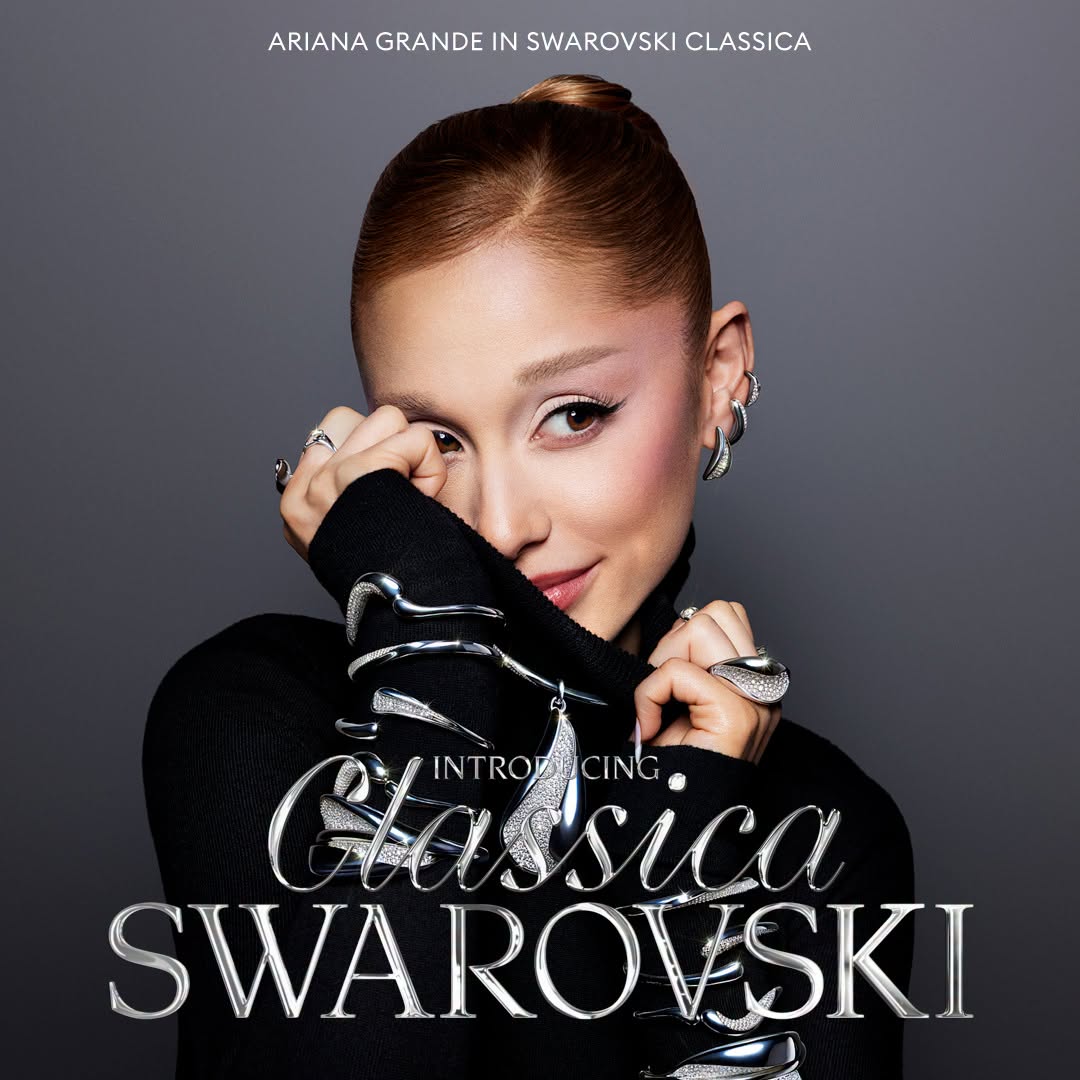 Swarovski Classica collection campaign featuring Ariana Grande