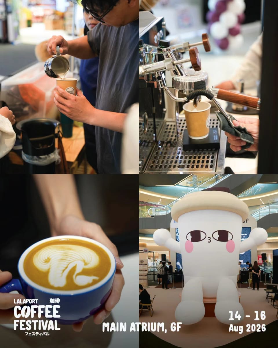 Latte art and espresso at LaLaport Coffee Festival