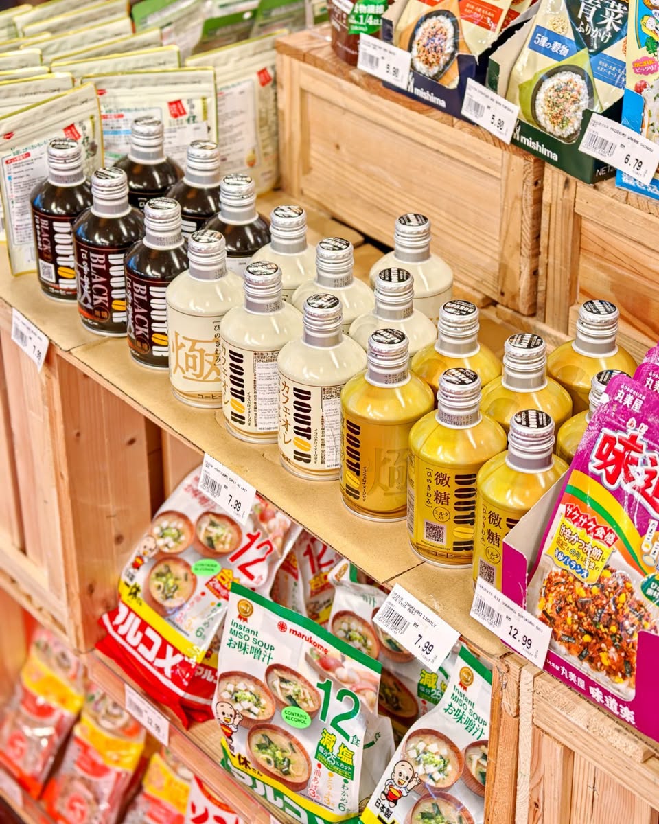 Instant soup, miso, and Black Label drinks at Jaya Grocer Japan Fair