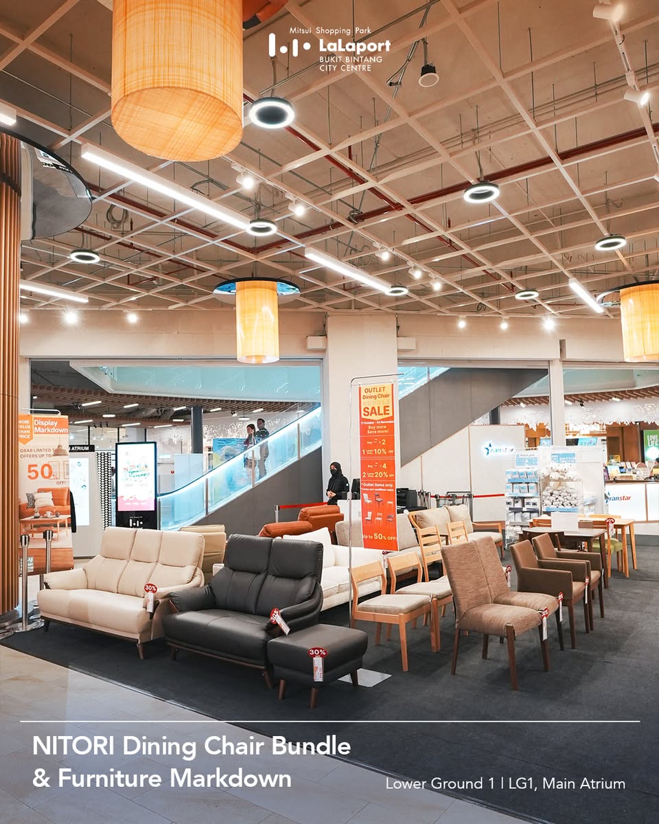 Stylish NITORI dining chairs in a modern setting