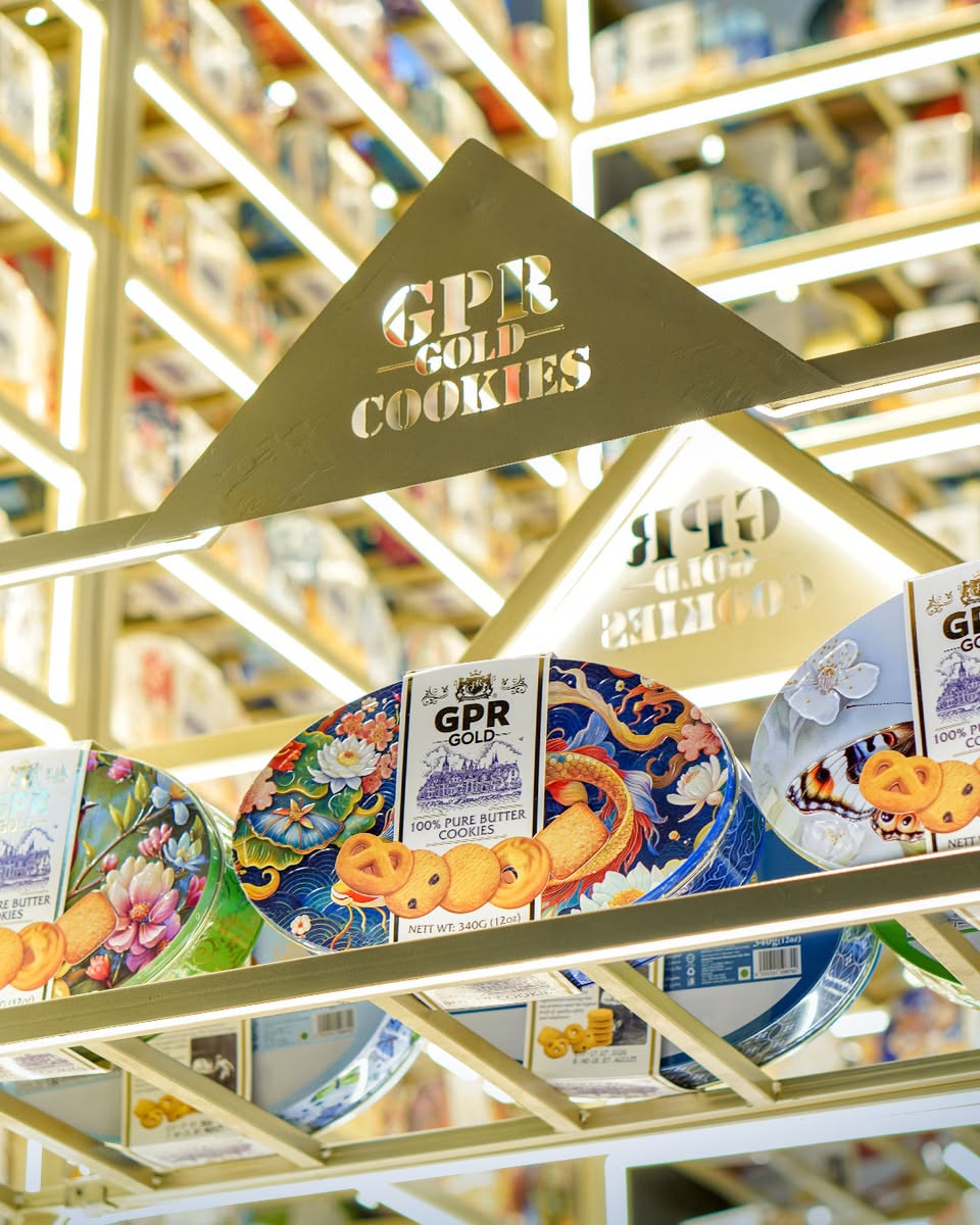 Freshly baked GPR Cookies on display