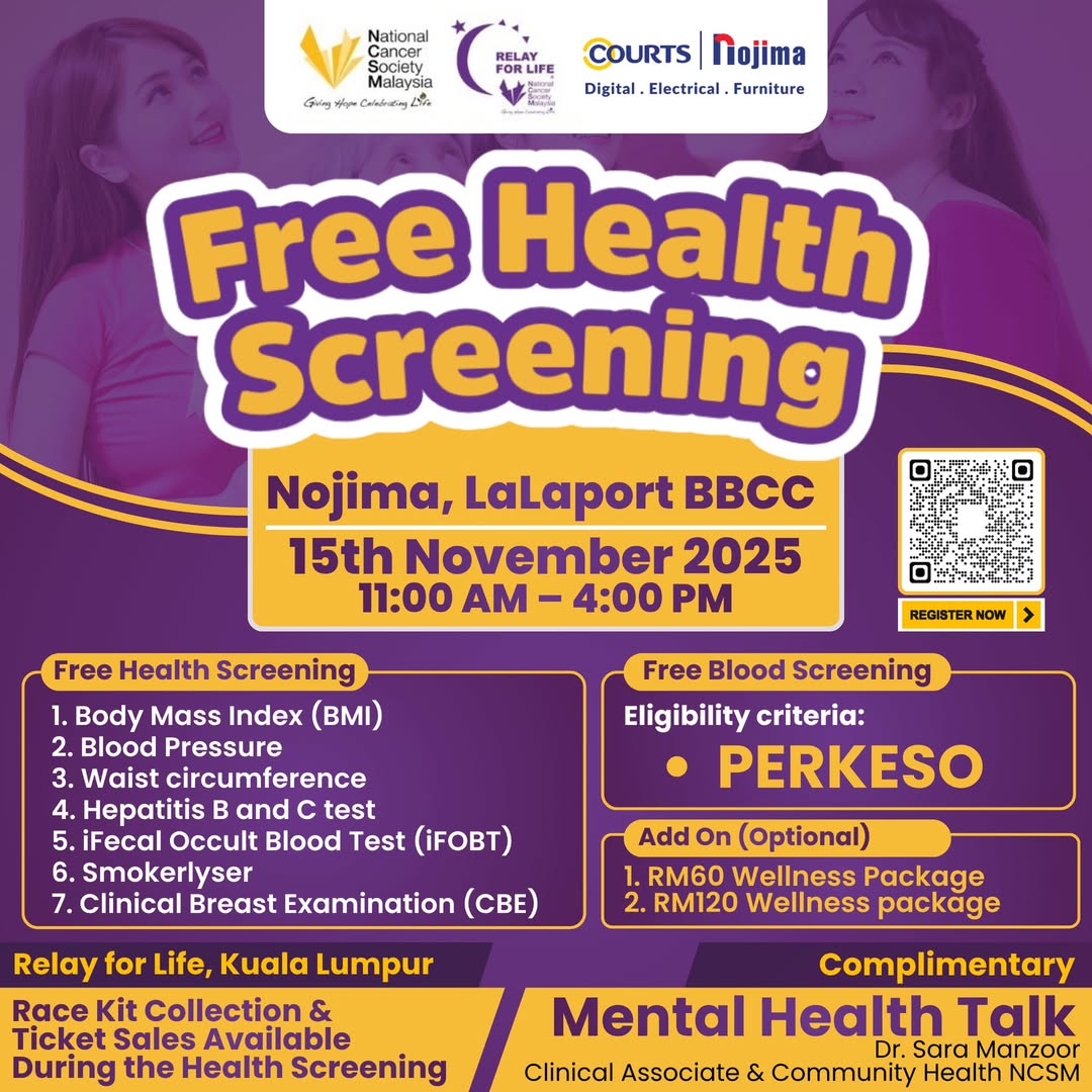 Community health screening and mental wellness talk event.