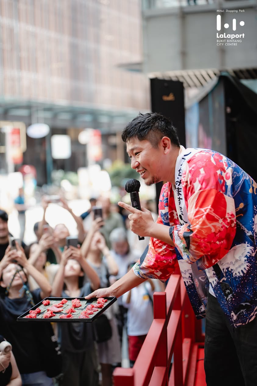 Street performer at Bon Odori 2026 LaLaport