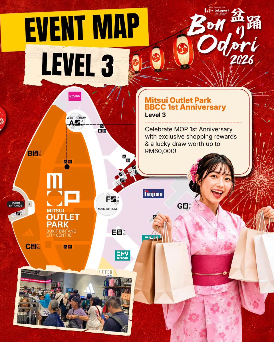 Level 3 Mitsui Outlet Park anniversary promotion