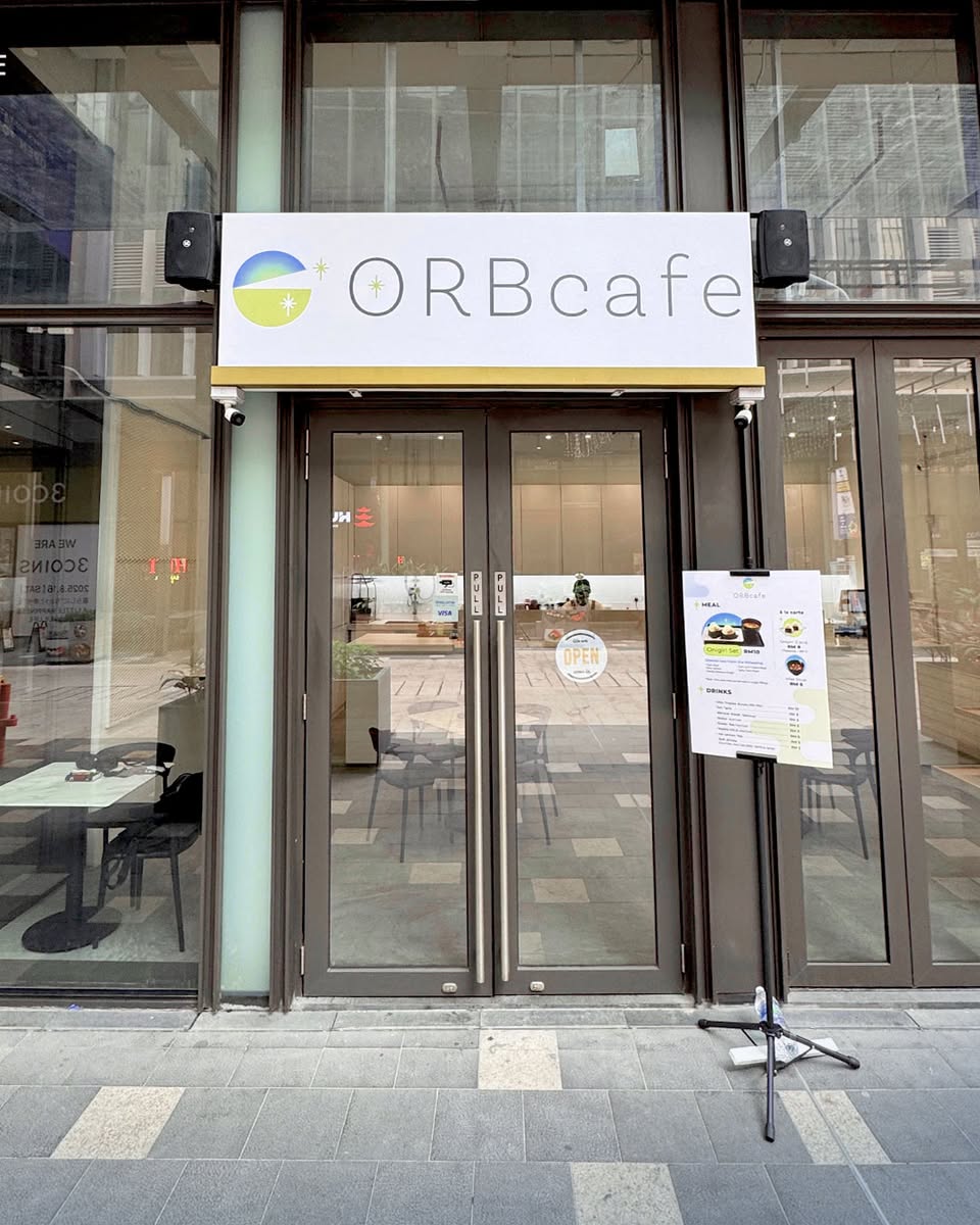 The cozy interior of ORBcafe