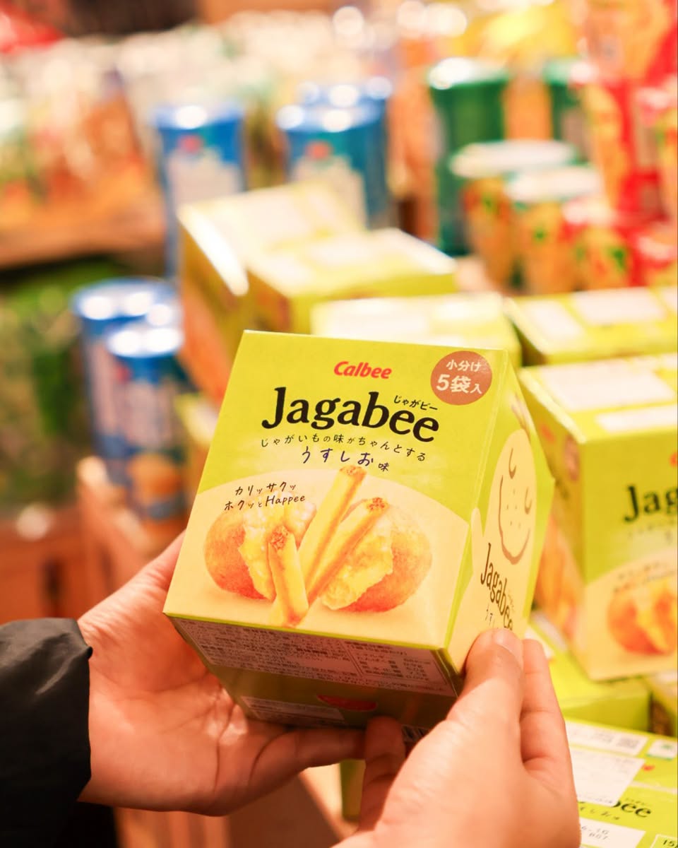 Calbee Jagabee Thin Flavor snack packs at Jaya Grocer Japan Fair