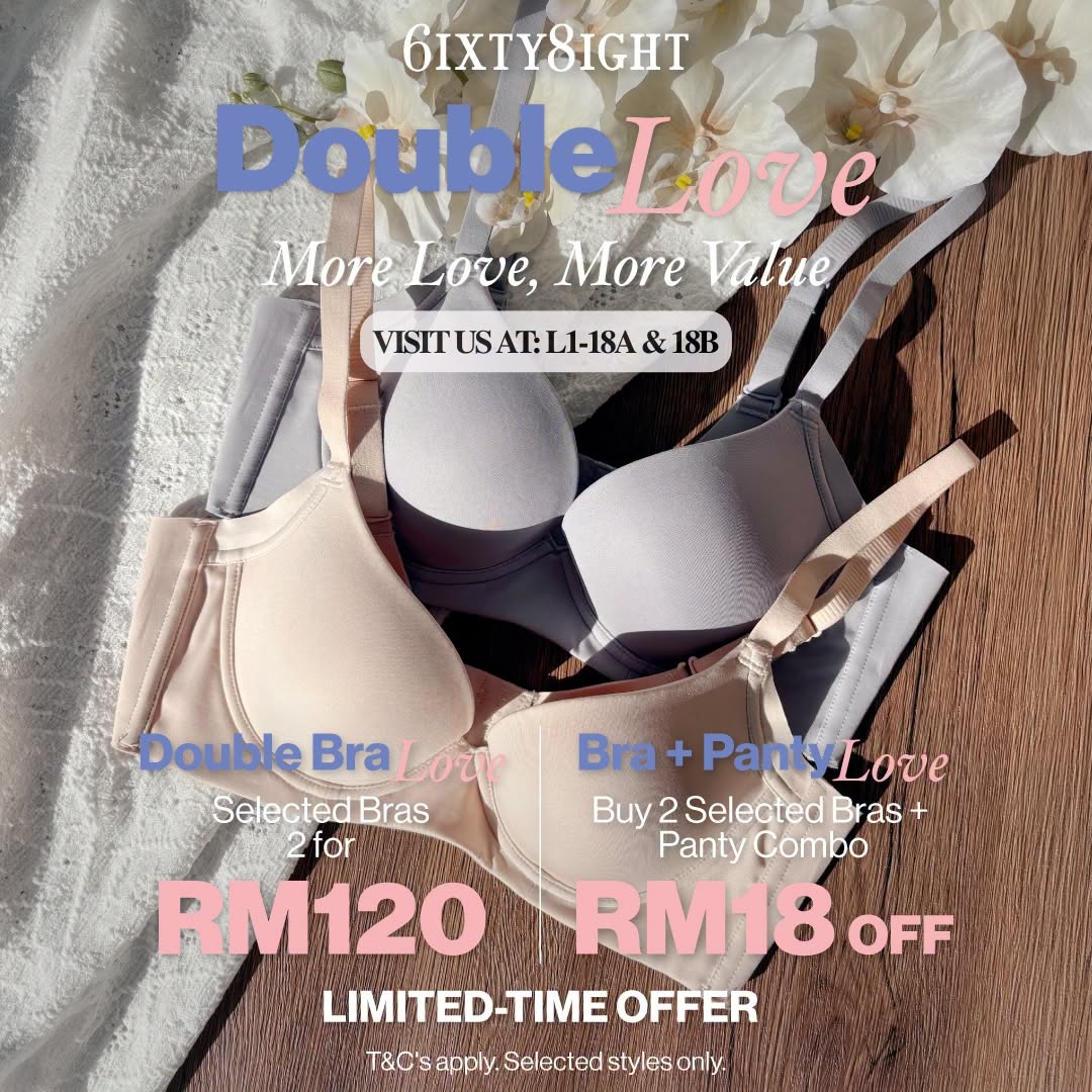 6IXTY8IGHT Double Love bra promotion at LaLaport BBCC