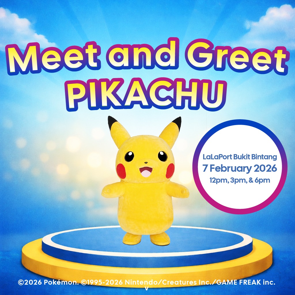 Pikachu preparing to meet fans at LaLaport Bukit Bintang