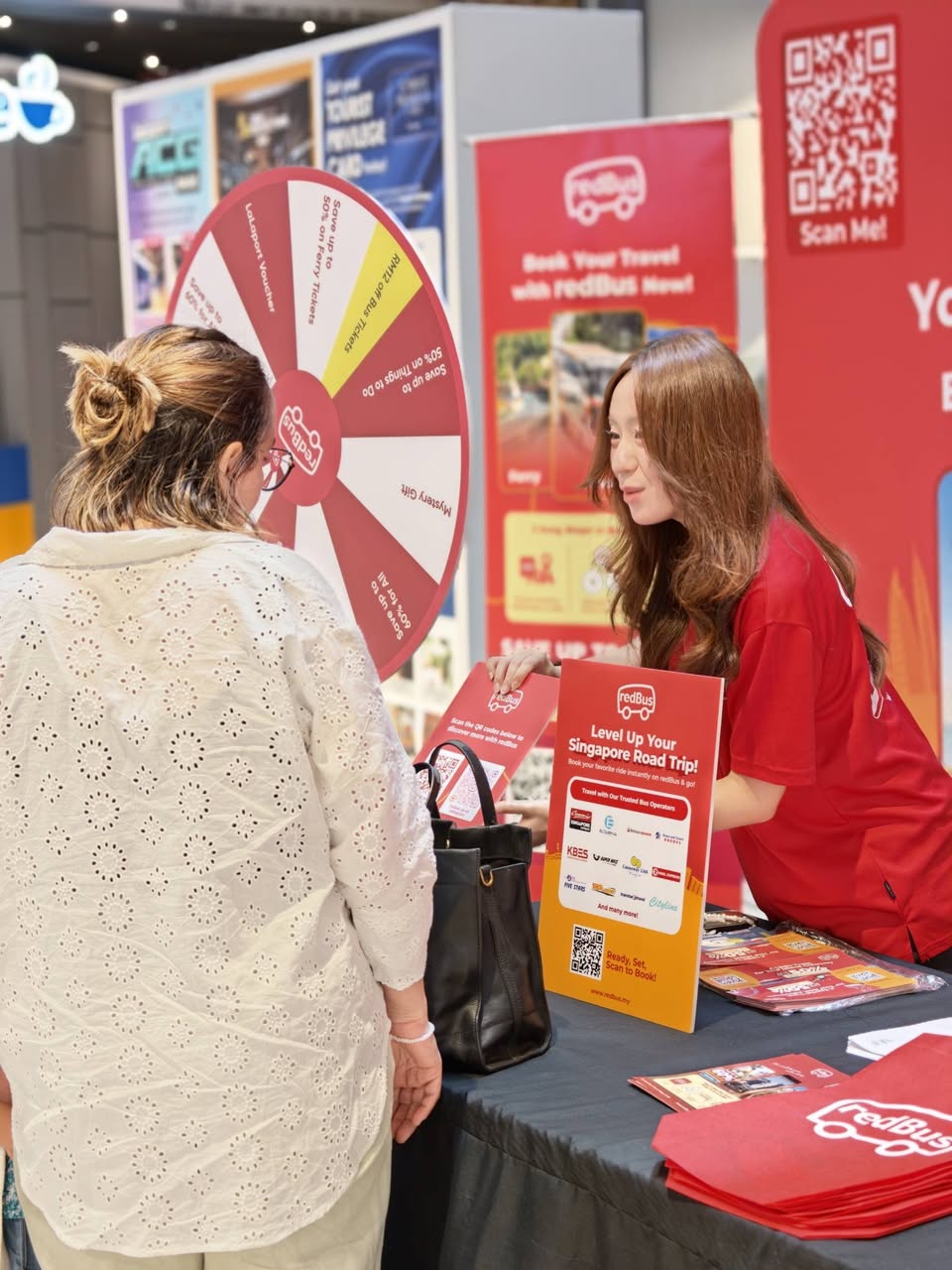 redBus Spin & Win wheel and partner brands