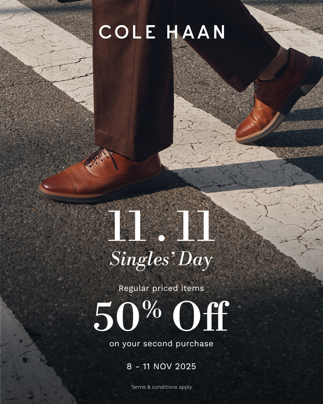 Stylish footwear and accessories at Cole Haan store entrance