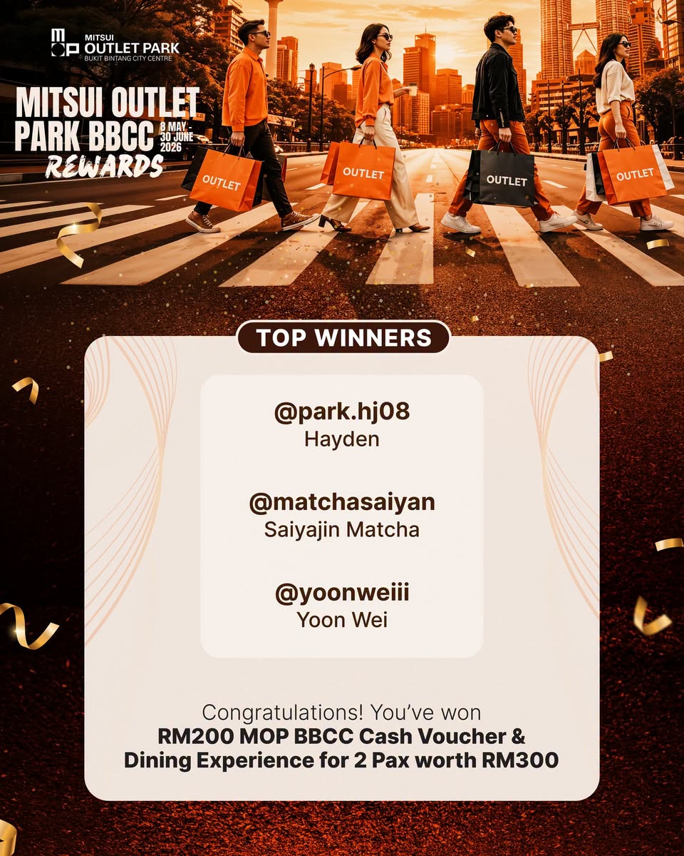Mitsui Outlet Park BBCC Photo Booth Contest top winners announcement