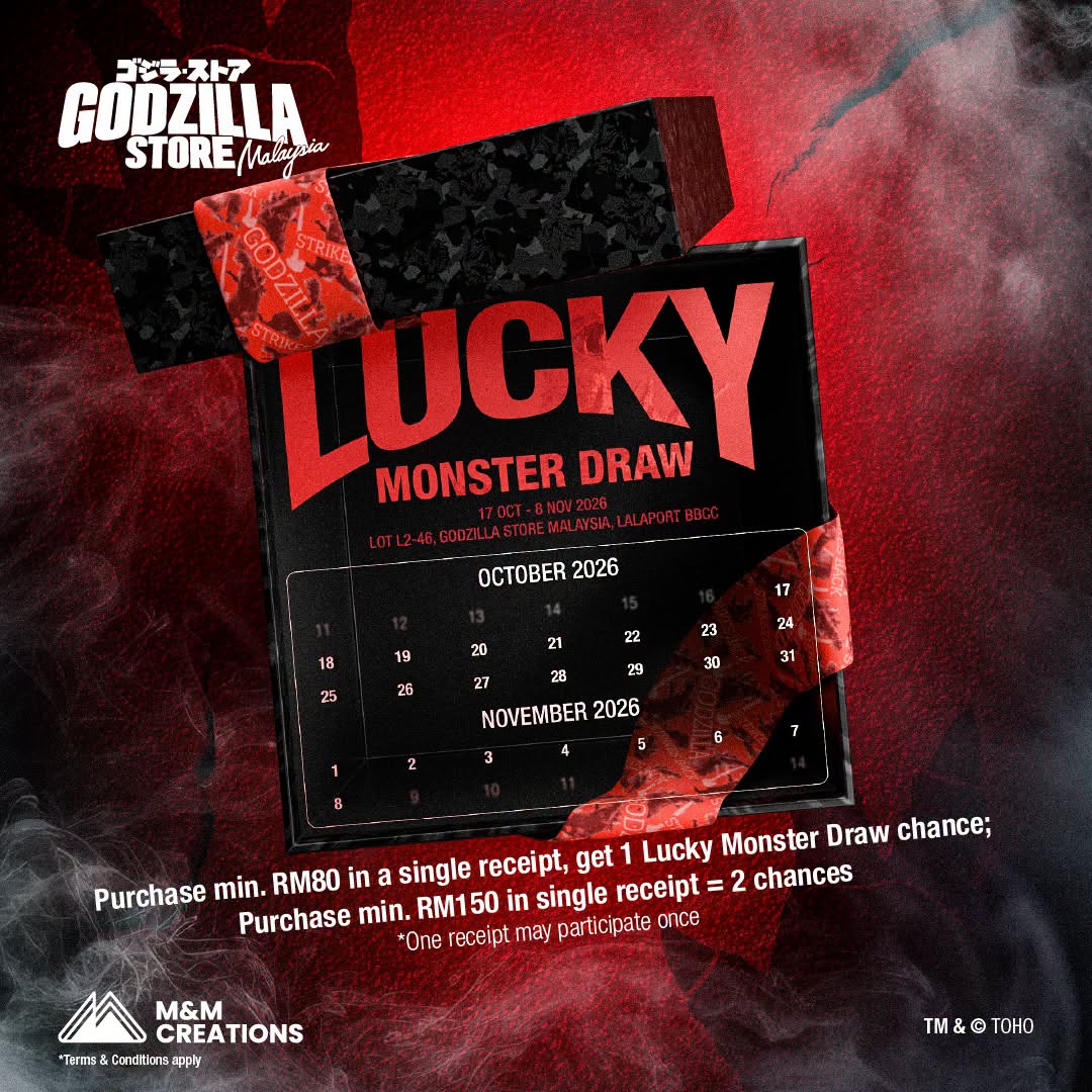 GODZILLA STORE Malaysia Lucky Monster Draw promotion at LaLaport BBCC