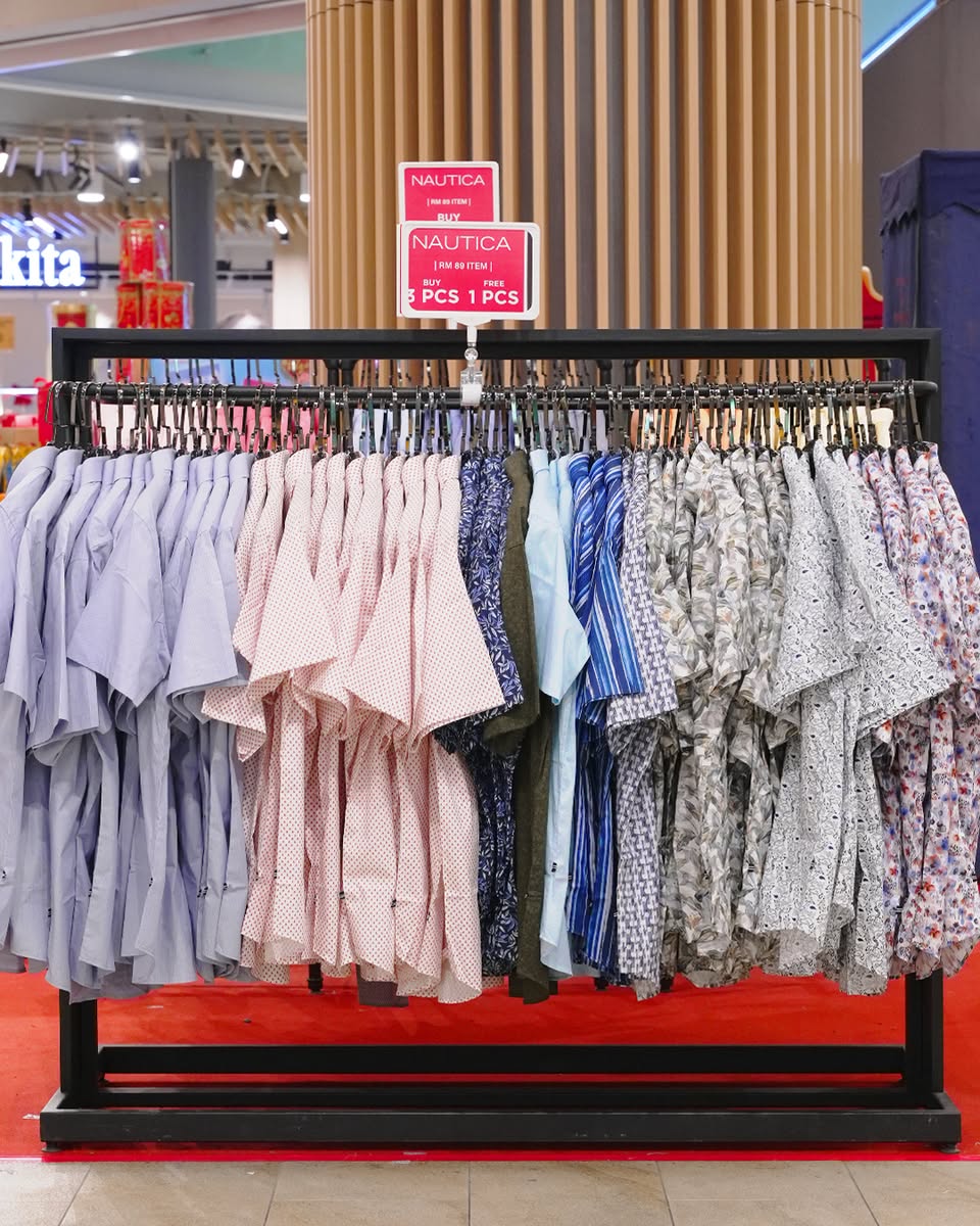 Close-up of classic Nautica clothing items