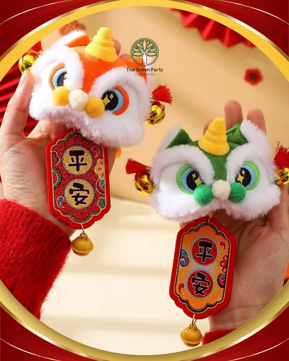 Traditional lucky charms and golden accents