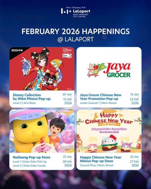 Exclusive F&B cash vouchers for shoppers