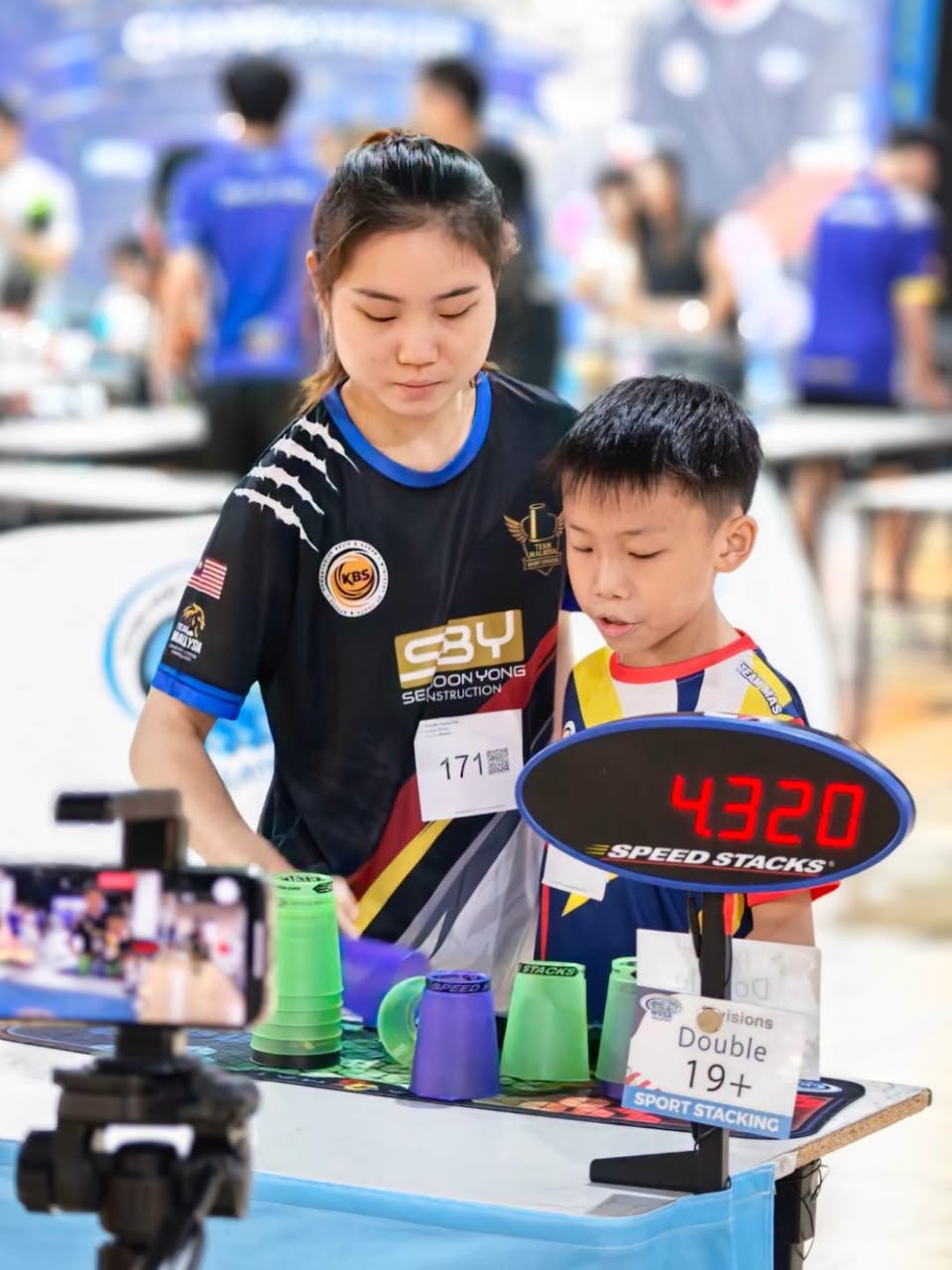 WSSA Sport Stacking Tournament competitor