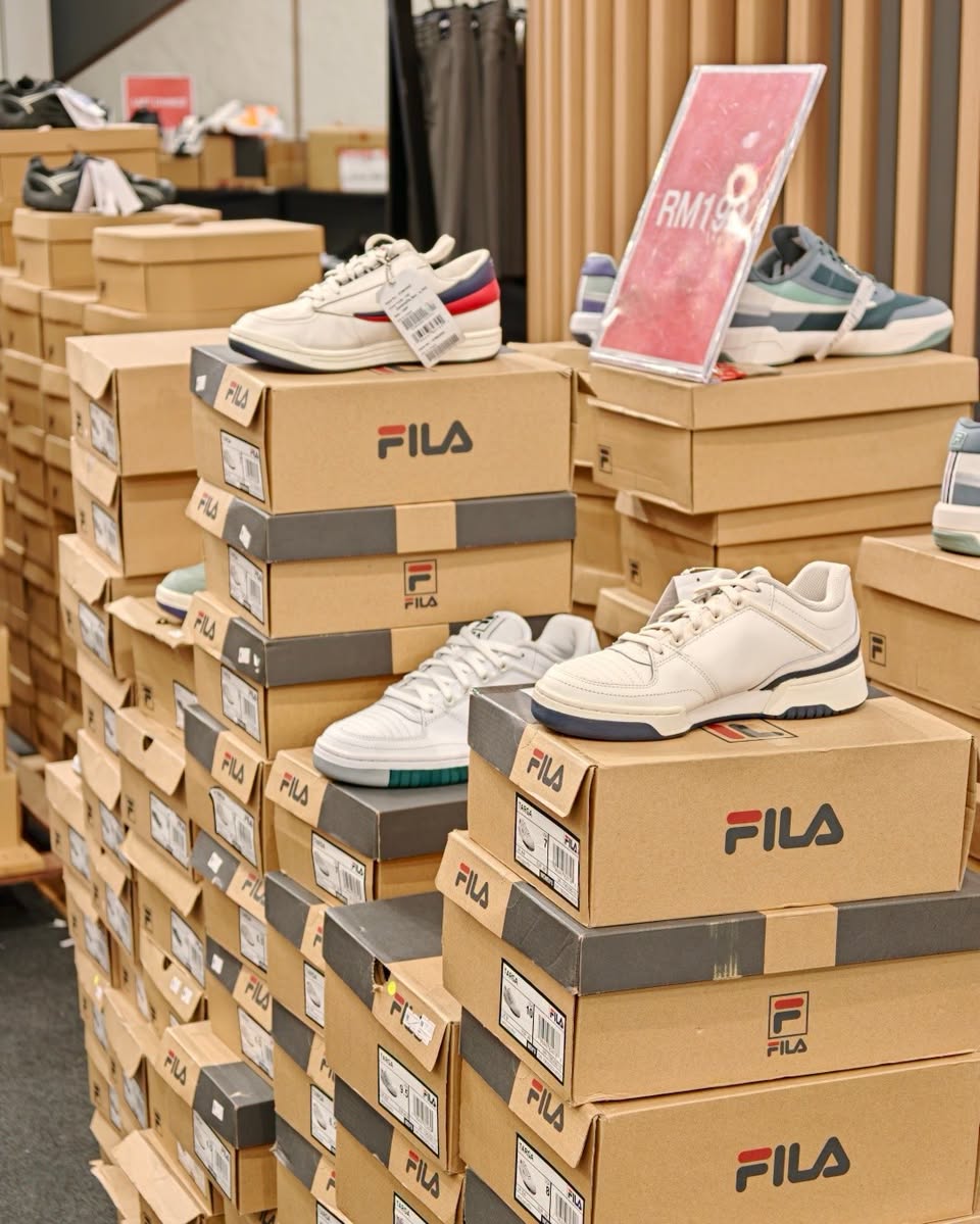 FILA sneakers priced at RM189 at clearance pop-up