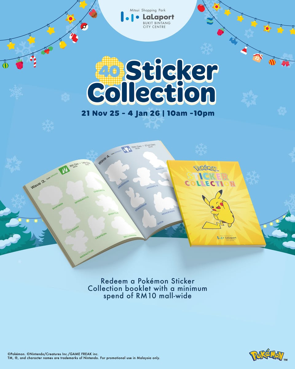 A vibrant display featuring various Pokémon characters during the holidays