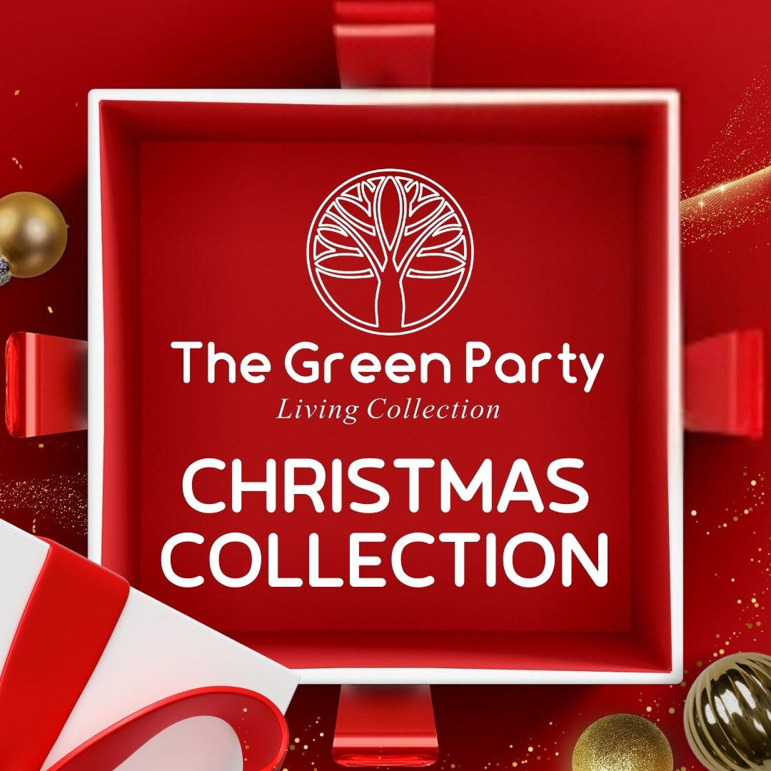 Interior shot of The Green Party store, showcasing its holiday collection