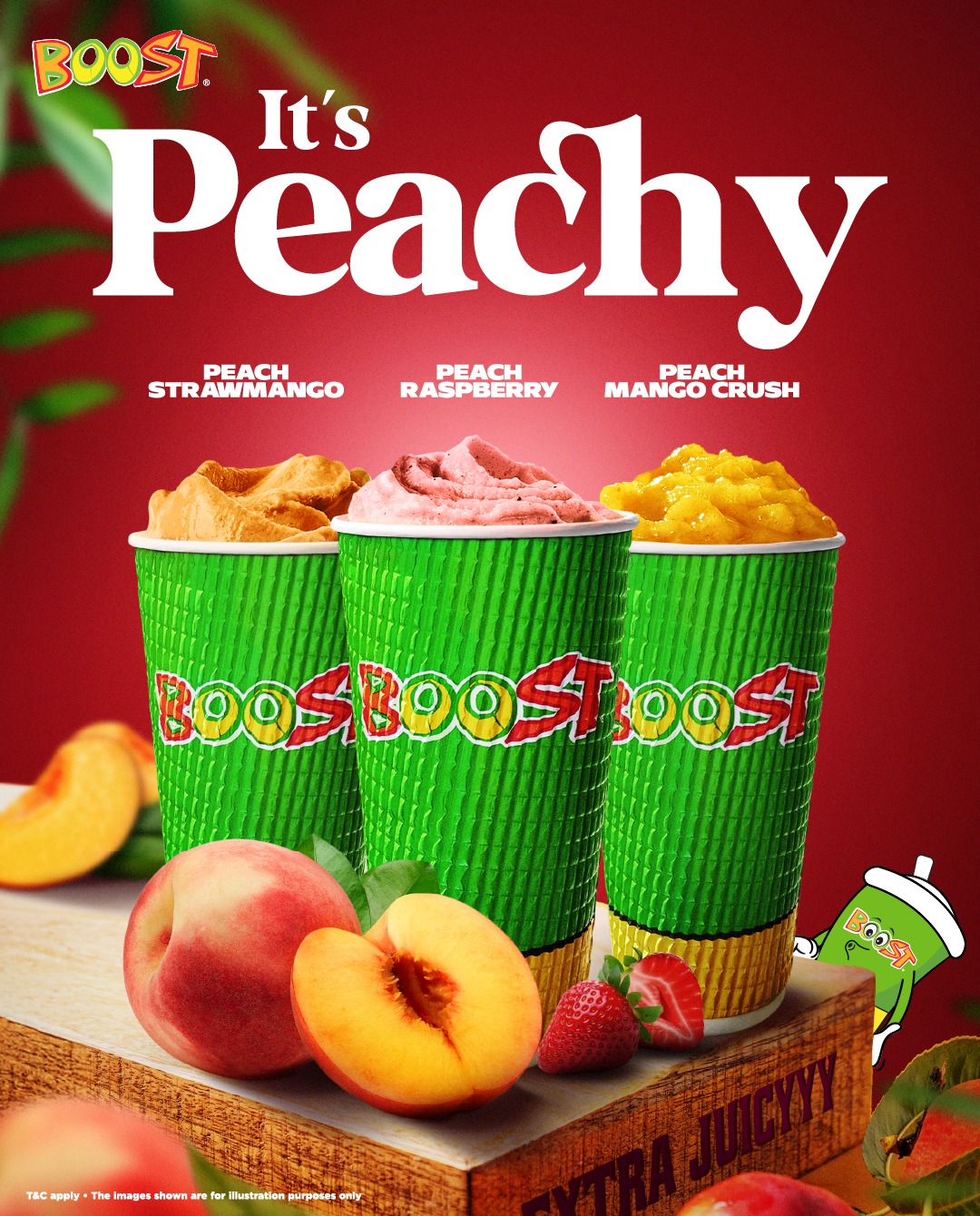 Boost Juice's December Peachy Drink Collection