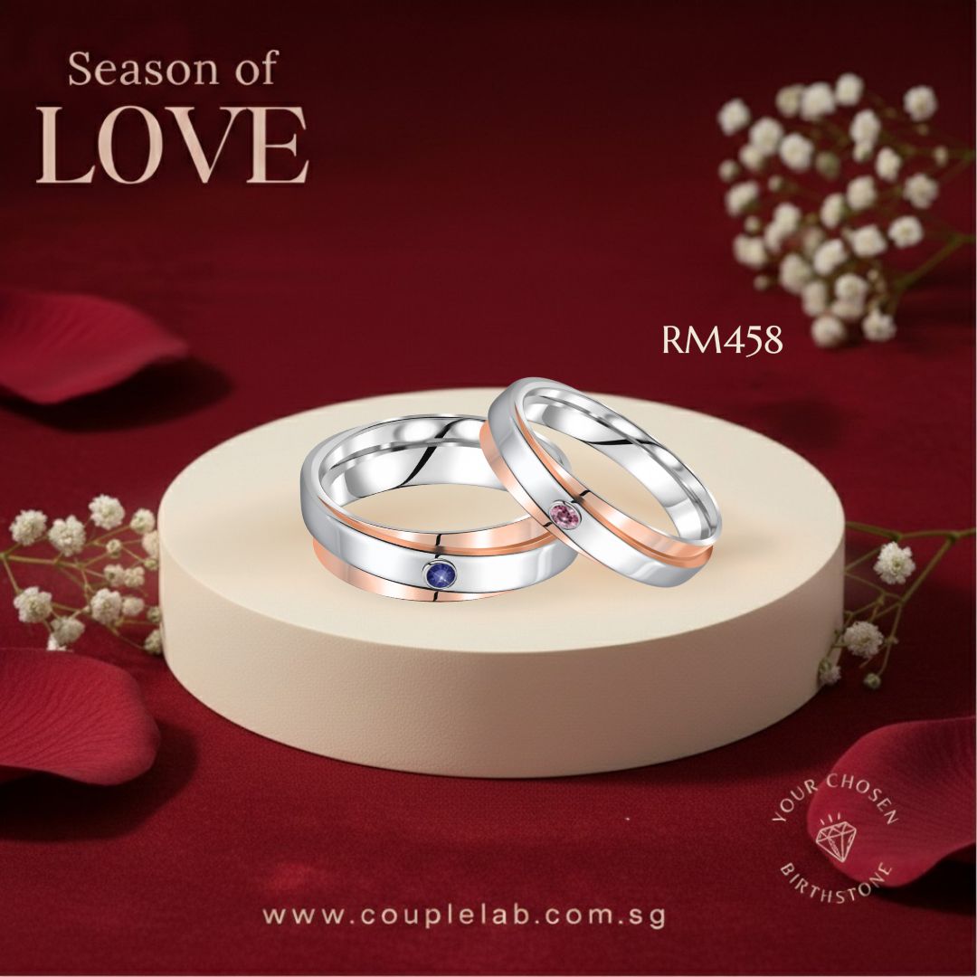 Detail of a ring with a personalized birthstone