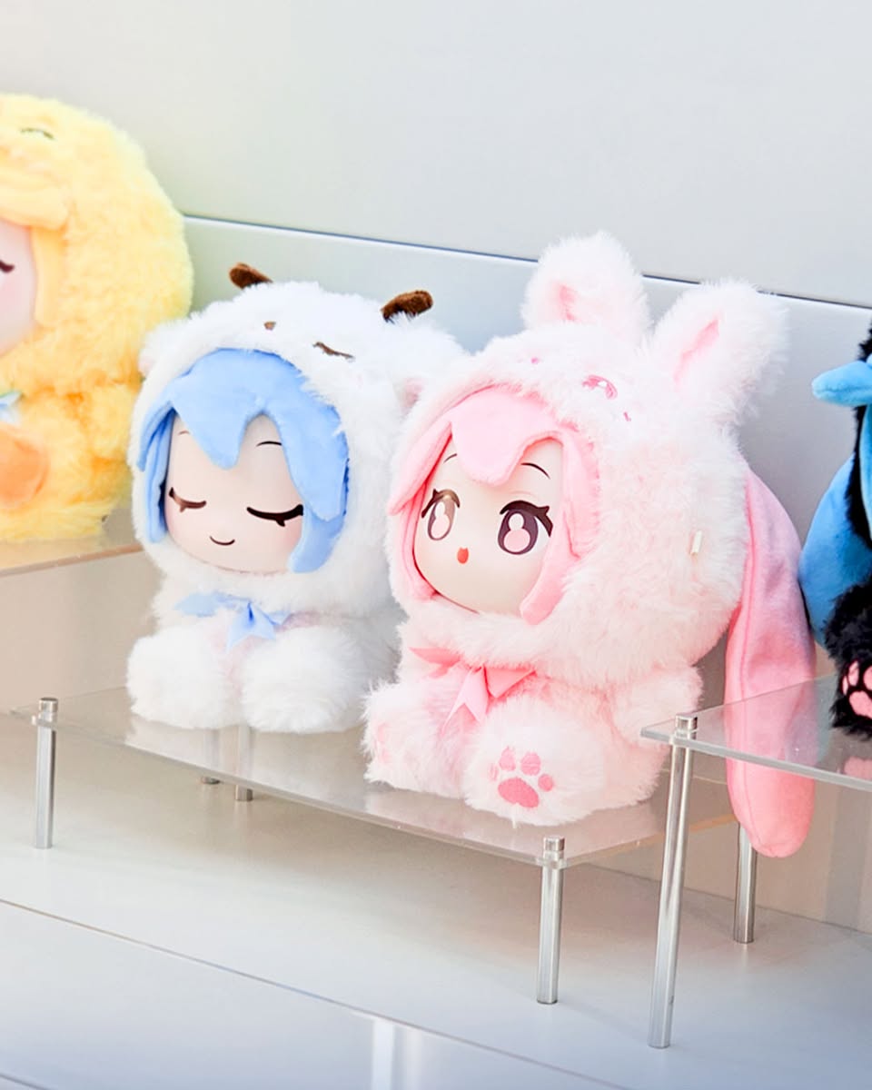 Table showcasing unique handmade merchandise and crafts