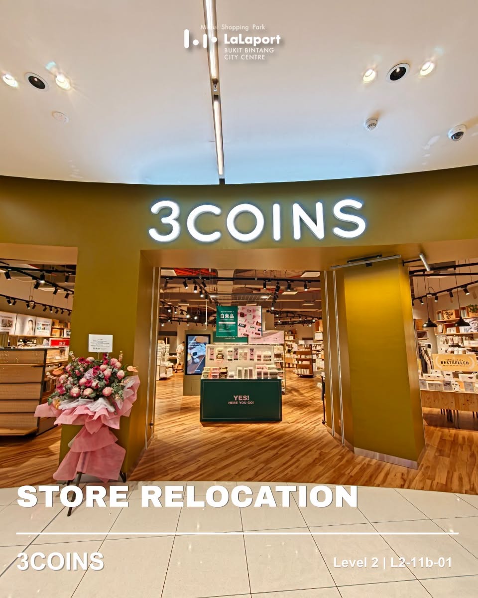3COINS store entrance at LaLaport BBCC