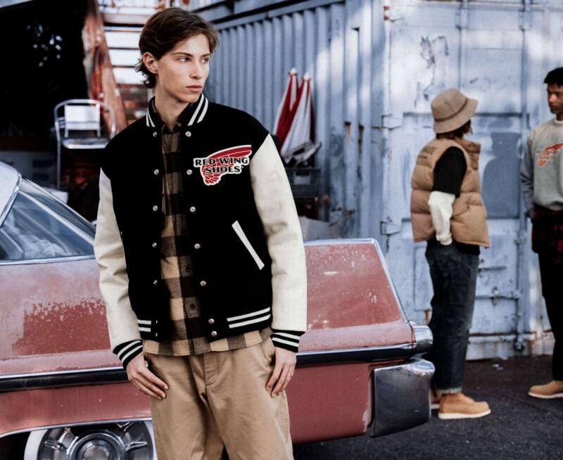 The Red Wing Shoes storefront display for the HUMAN MADE release