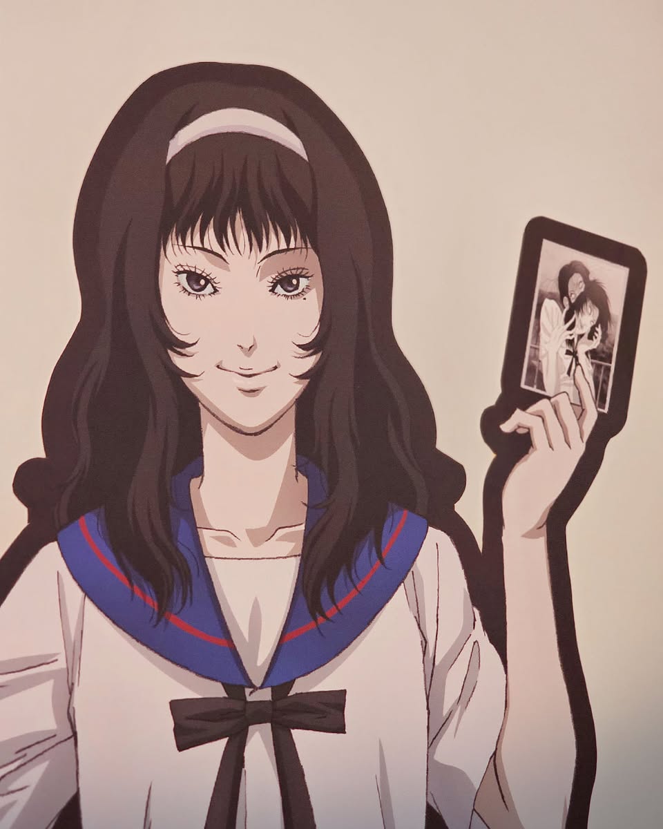 A detailed panel from Junji Ito's manga, showcasing his signature body horror elements.