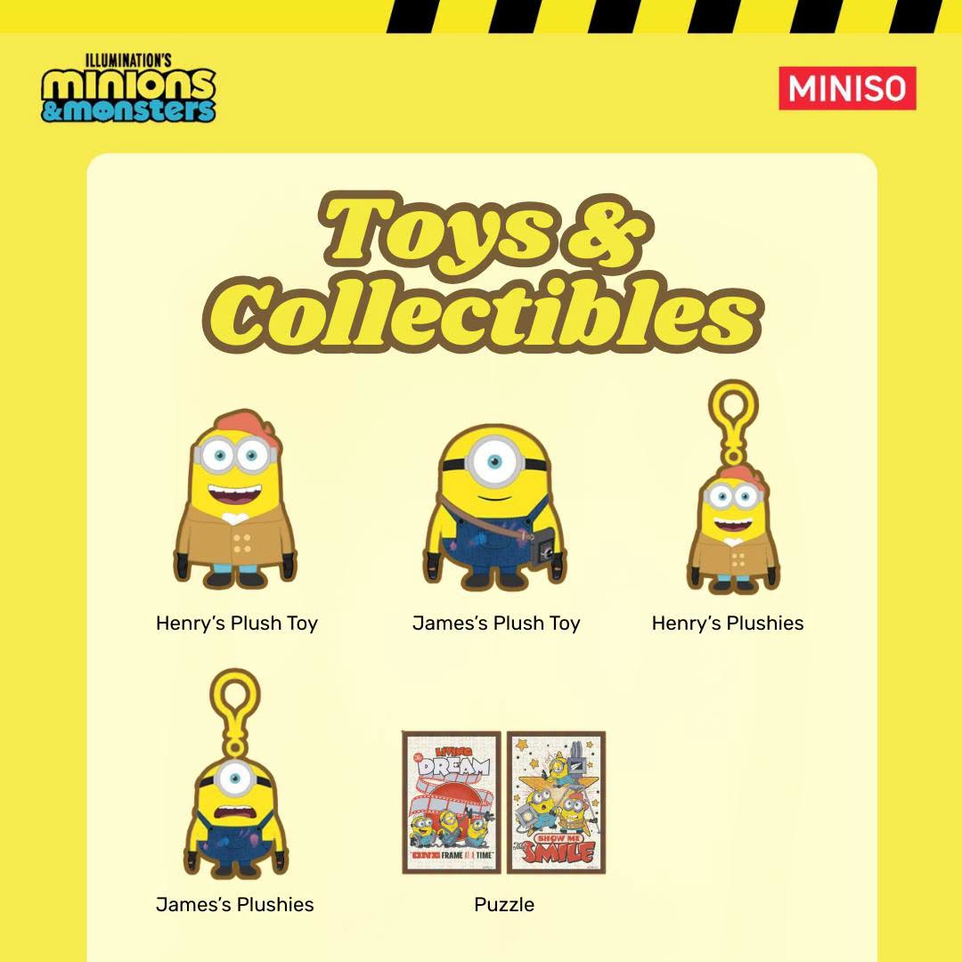 MINISO Minions plush toys and keychains