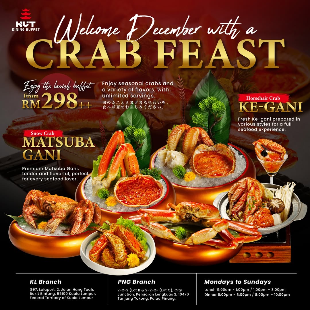 An exquisite spread of premium Matsuba Gani (Snow Crab) and Ke-gani (Horsehair Crab) dishes.