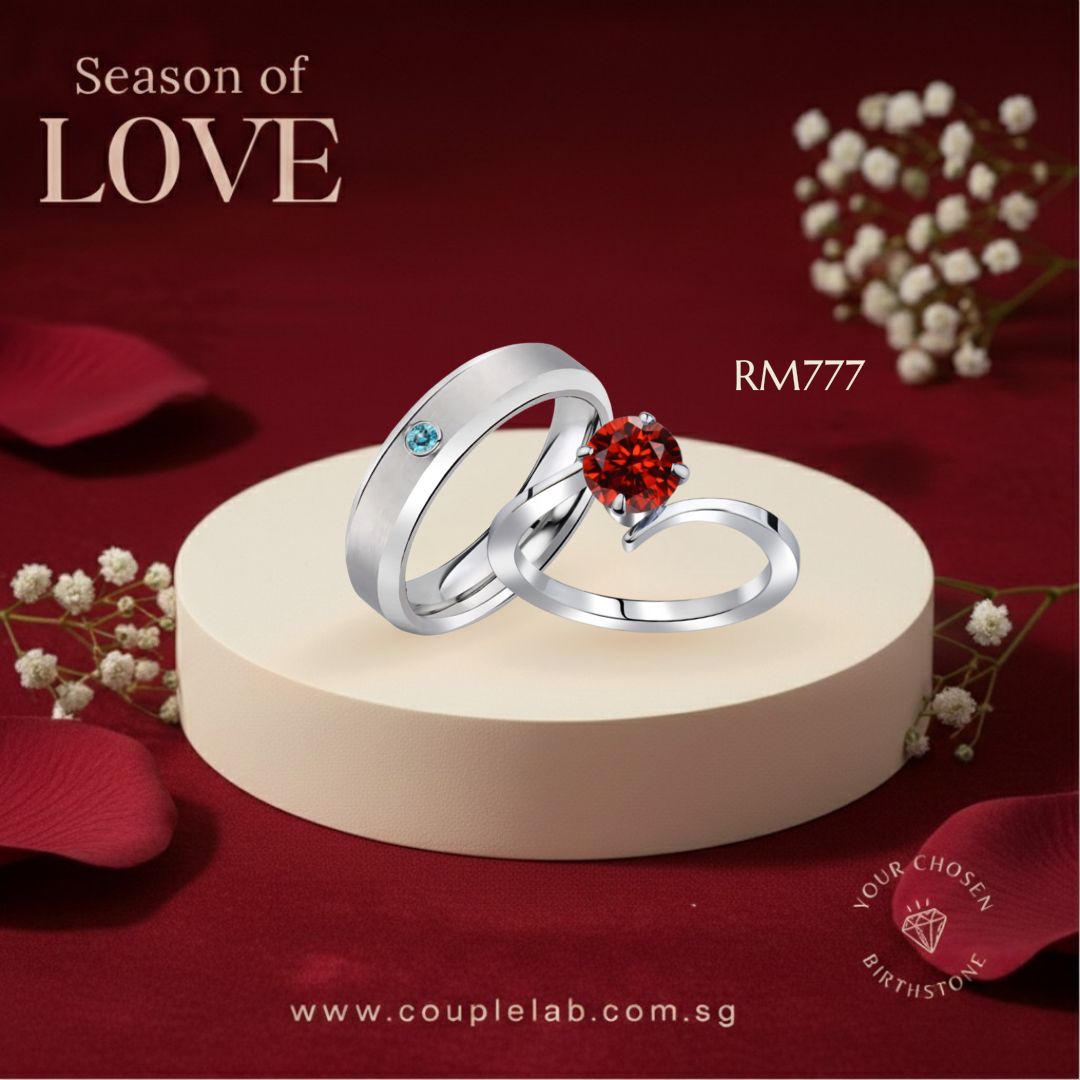 A pair of matching silver rings