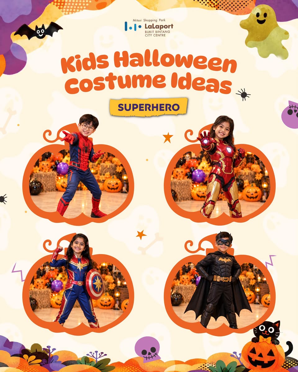Superhero Halloween costumes at LaLaport BBCC