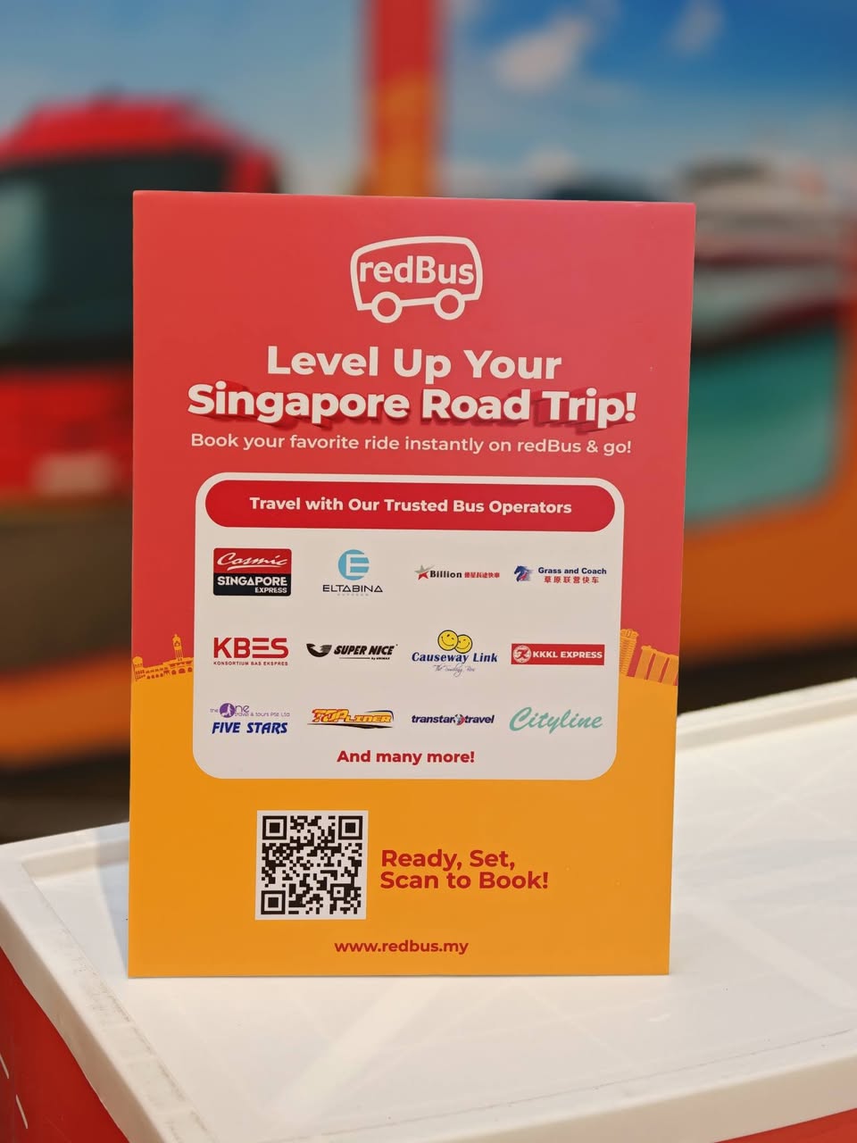 redBus bus operator partners for Singapore road trips