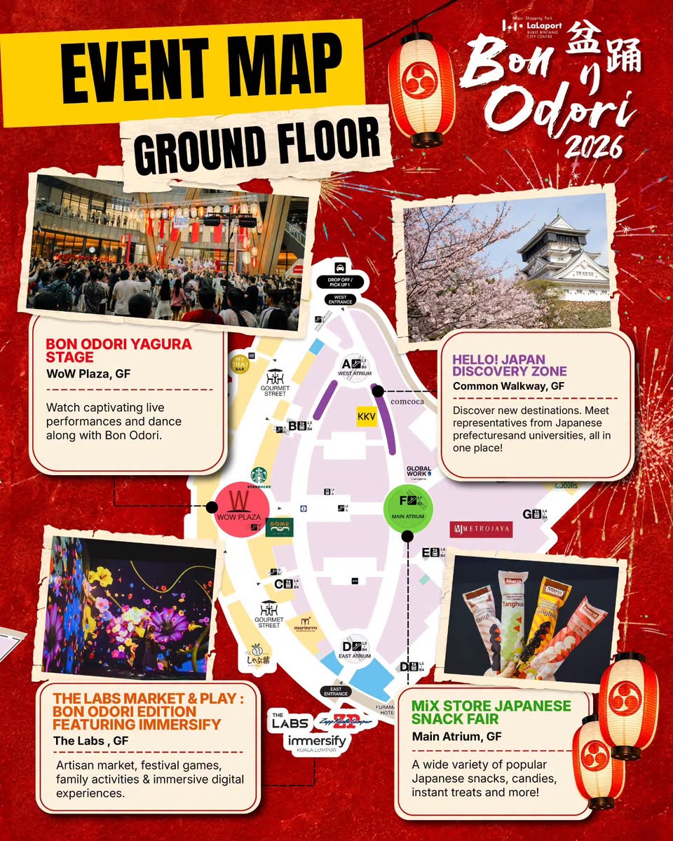Ground Floor Bon Odori activities map